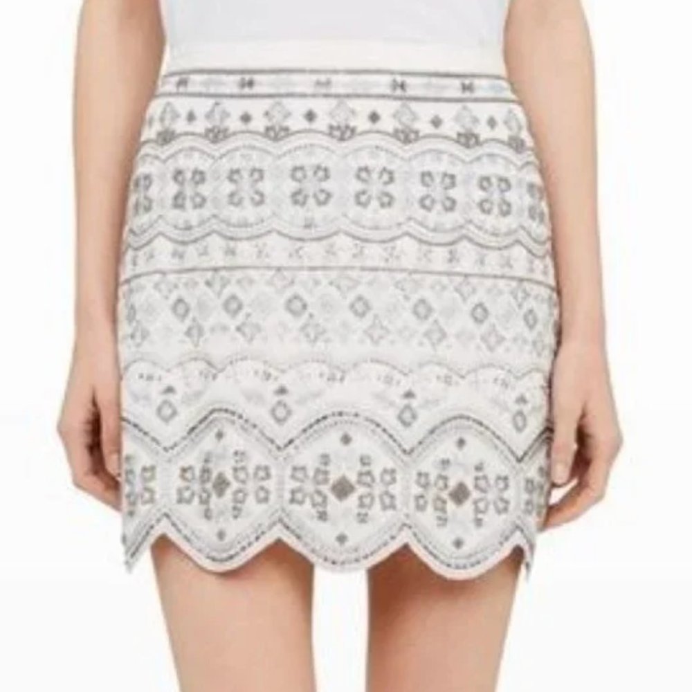 Club Monaco Sequined Mini Skirt